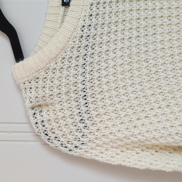 Woven sweatshirt baggy style! Beige and nice knit to it.  Bought from Simons - Picture 2 of 3